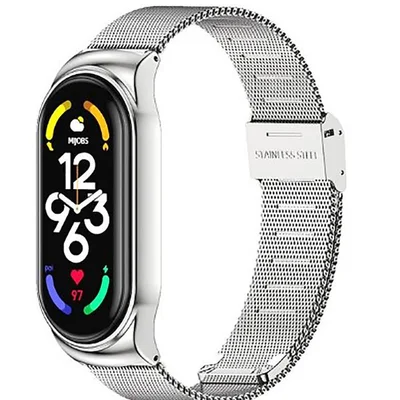 Ремінець BeCover Metal для Xiaomi Mi Smart Band 7 Silver (707494)