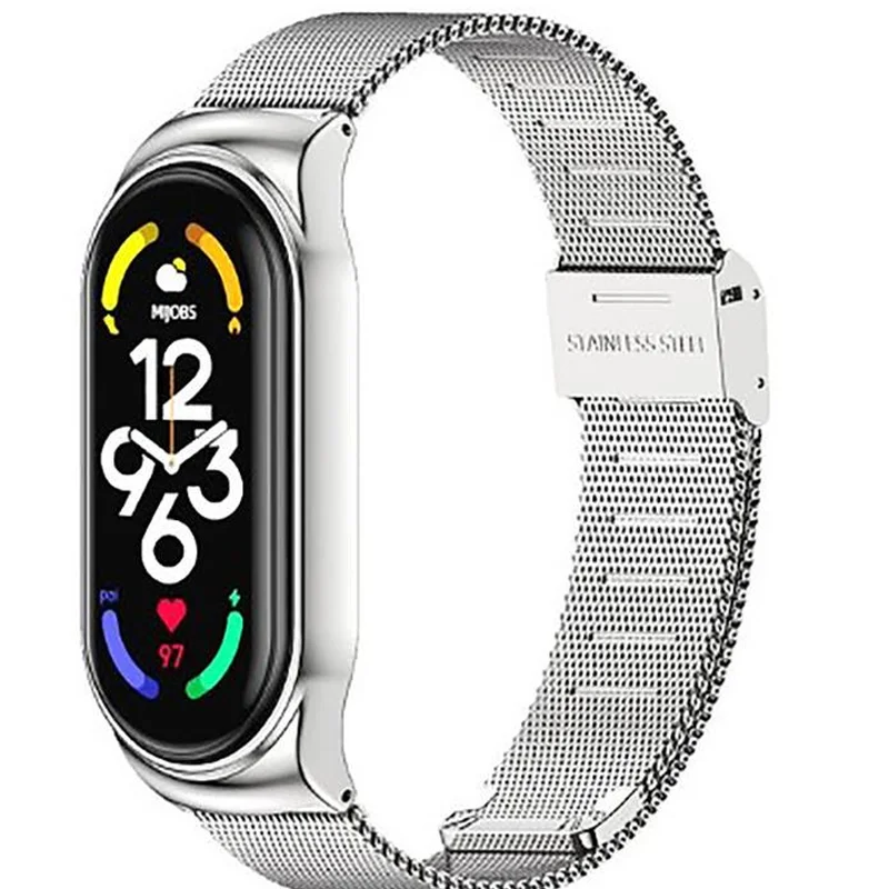 Ремінець BeCover Metal для Xiaomi Mi Smart Band 7 Silver (707494)