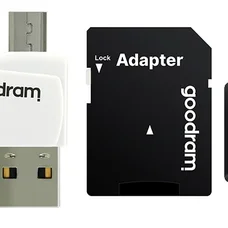 Карта пам`ятi MicroSDXC 128GB UHS-I Class 10 GOODRAM + SD-adapter + OTG Card reader (M1A4-1280R12)