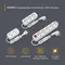 Подовжувач блоковий (ABS) Electrum 2 гнізда 2м C-ES-1782