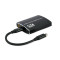 Адаптер Cablexpert USB Type-C - 2xHDMI + 3.5 мм (M/F) Black (A-CM-HDMIF2-01)