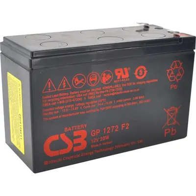 Акумуляторна батарея CSB 12V 7.2AH (GP1272F2-28W/07775) AGM Black Акумуляторна батарея CSB 12V 7.2AH (GP1272F2-28W/07775) AGM Black