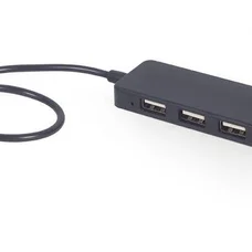 Концентратор USB Type-C Gembird 4хUSB2.0, пластик, Black (UHB-CM-U2P4-01)