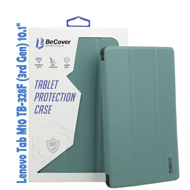 Чохол-книжка BeCover Smart для Lenovo Tab M10 TB-328F (3rd Gen) 10.1" Dark Green (708283) Чохол-книжка BeCover Smart для Lenovo Tab M10 TB-328F (3rd Gen) 10.1" Dark Green (708283)