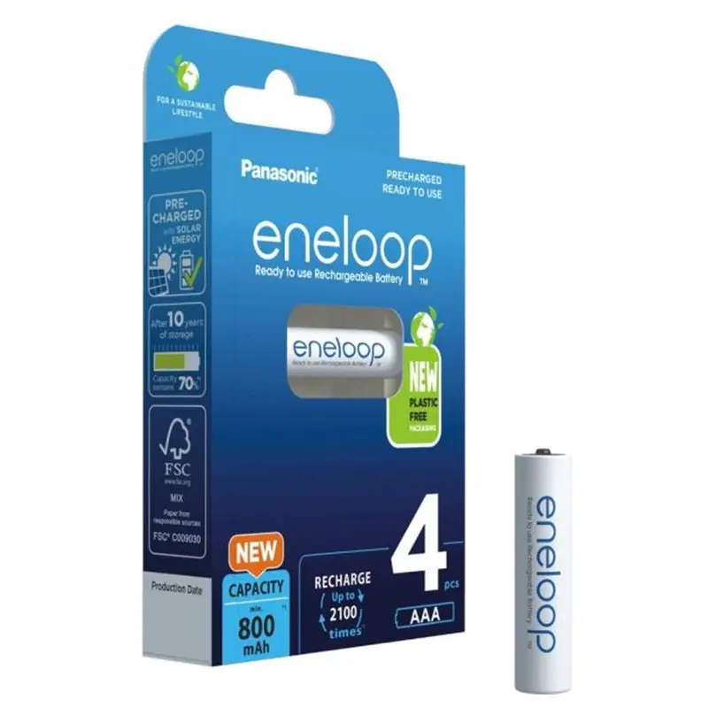 Акумулятори Panasonic Eneloop AAA NI-MH 800 mAh BL 4 шт Акумулятори Panasonic Eneloop AAA NI-MH 800 mAh BL 4 шт
