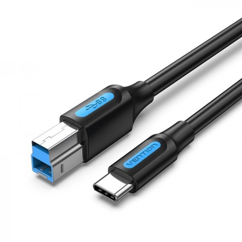 Кабель для принтера Vention USB Type-C - USB Type-B (M/M), 0.5 м, Black (CQVBD)