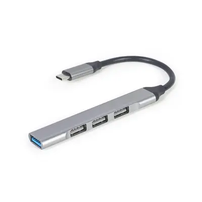 Концентратор USB Type-C Gembird 1xUSB3.1, 3хUSB2.0, метал, Grey (UHB-CM-U3P1U2P3-02)