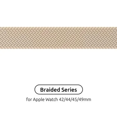 Ремінець Armorstandart Braided Solo Loop для Apple Watch 42mm/44mm/45mm/49mm Beige Size 8 (160 mm) (ARM64905)