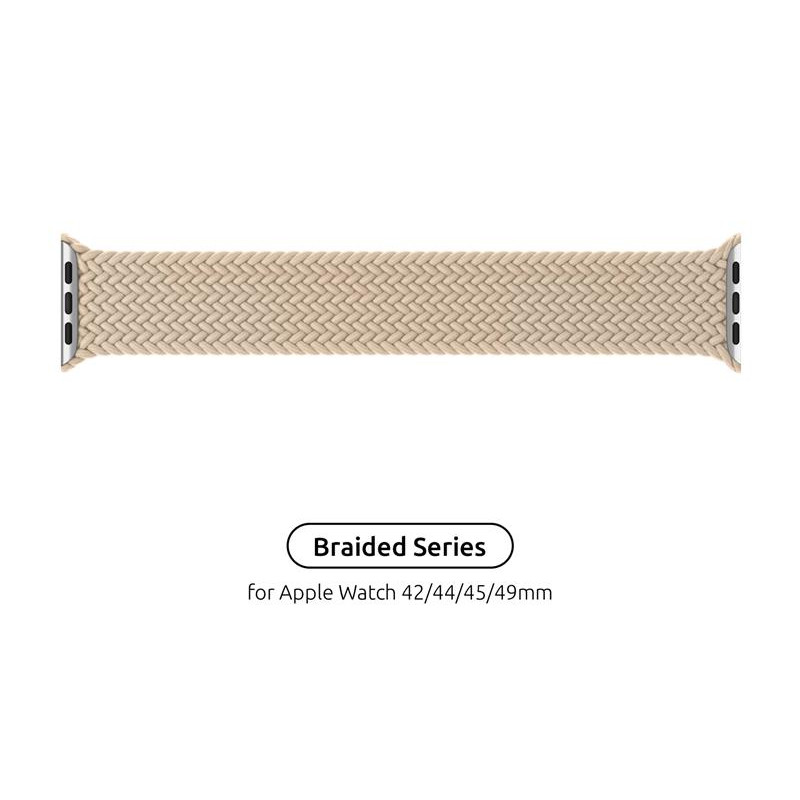 Ремінець Armorstandart Braided Solo Loop для Apple Watch 42mm/44mm/45mm/49mm Beige Size 8 (160 mm) (ARM64905)