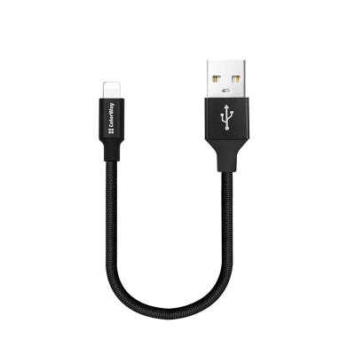 Кабель ColorWay USB - Lightning (M/M), 2.4 А, 0.25 м, Black (CW-CBUL048-BK)