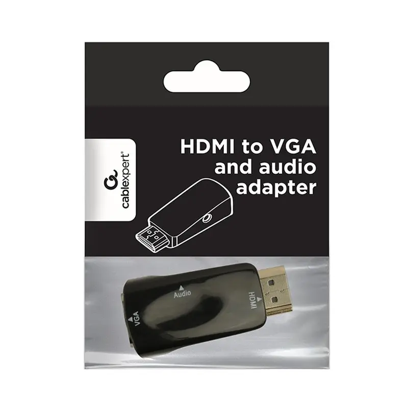 Адаптер Cablexpert HDMI - VGA V 1.4 (M/F), Black (A-HDMI-VGA-02) Адаптер Cablexpert HDMI - VGA V 1.4 (M/F), Black (A-HDMI-VGA-02)