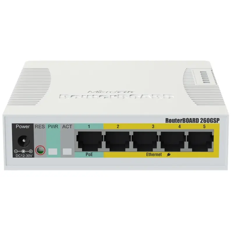 Комутатор MikroTik CSS106-1G-4P-1S (RB260GSP) Комутатор MikroTik CSS106-1G-4P-1S (RB260GSP)