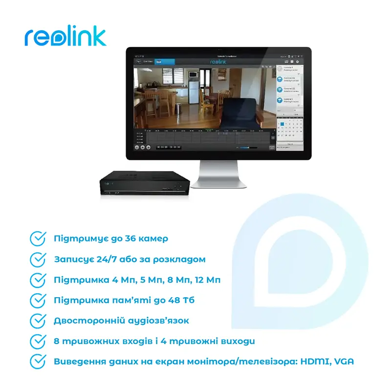 Відеореєстратор Reolink RLN36 Відеореєстратор Reolink RLN36