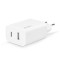 Мережевий зарядний пристрій Ttec SmartCharger Duo PD USB-C/USB-A 32Вт White (2SCS24B)