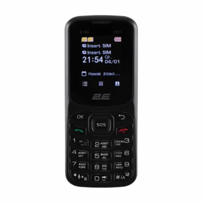 Мобiльний телефон 2E E180 2023 Dual Sim Black (688130251044)