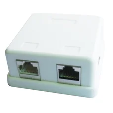 Розетка Cablexpert (NCAC-HS-SMB2) 2хRJ-45, Cat5Е, зовнішня, біла