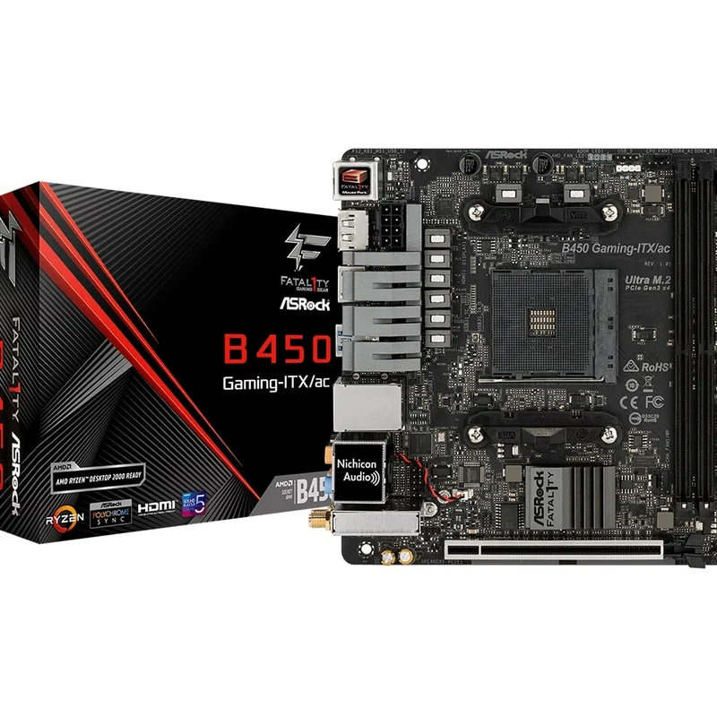 Материнська плата ASRock B450 Gaming-ITX/AC Socket AM4