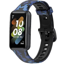 Ремінець BeCover Modern Style для Huawei Band 7/Honor Band 7 Black-Blue (709445)