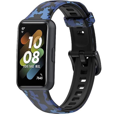 Ремінець BeCover Modern Style для Huawei Band 7/Honor Band 7 Black-Blue (709445)
