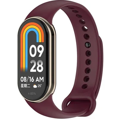 Силіконовий ремінець BeCover для Xiaomi Mi Smart Band 8 Burgundy Red (709378)