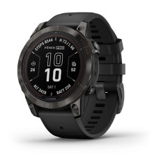 Смарт-годинник Garmin Fenix 7 Pro Sapphire Solar Carbon Gray DLC Titanium with Black Silicone (010-02777-54)