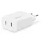 Мережевий зарядний пристрій Ttec SmartCharger Duo PD USB-C 40W White (2SCS27B)