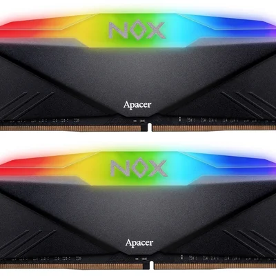 Модуль пам`ятi DDR4 2x16GB/3200 Apacer NOX RGB Black (AH4U32G32C28YNBAA-2)