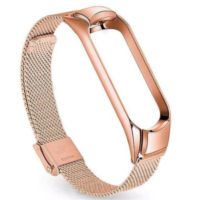 Ремінець BeCover Metal для Xiaomi Mi Smart Band 5/Mi Smart Band 6 Rose Gold (705149)