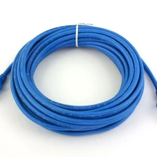 Патч-корд литий, UTP, RJ45, Cat.5e, 15m, синій