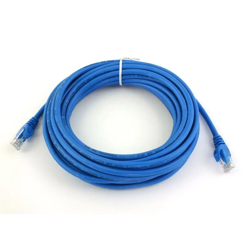 Патч-корд литий, UTP, RJ45, Cat.5e, 15m, синій