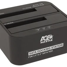 Док-станція AgeStar 3UBT6-6G для 2.5"/3.5" SATA HDD или SSD USB3.0 Black