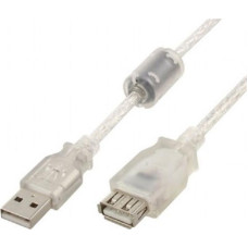 Кабель Cablexpert (CCF-USB2-AMAF-TR-2M) USB2.0 A - USB A, 2м, феритовий фільтр