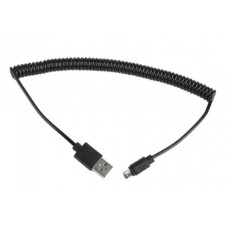 Кабель Cablexpert USB - micro USB V 2.0 (M/M), 1.8 м, спіральний, чорний (CC-mUSB2C-AMBM-6)