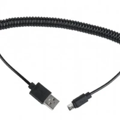 Кабель Cablexpert USB - micro USB V 2.0 (M/M), 1.8 м, спіральний, чорний (CC-mUSB2C-AMBM-6)