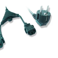 Кабель силовий Cablexpert (PC-186-ML6) CEE7/17-C13*2, чорний, 2 м, Y-подібний