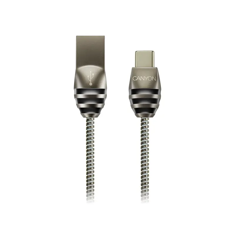 Кабель Canyon USB - USB Type-C (M/M), 1 м, Dark Grey (CNS-USBC5DG) Кабель Canyon USB - USB Type-C (M/M), 1 м, Dark Grey (CNS-USBC5DG)