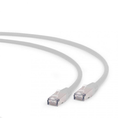Патч-корд S/FTP Cablexpert (PP6A-LSZHCU-0.25M) литий, 50u "штекер із засувкою, 0.25м, сірий