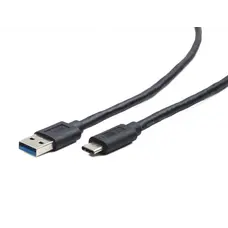 Кабель Cablexpert USB - USB Type-C V 3.0 (M/M), 1 м, преміум, чорний (CCP-USB3-AMCM-1M)