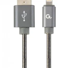 Кабель Cablexpert USB - Lightning (M/M), преміум, 2 м, сірий (CC-USB2S-AMLM-2M-BG)