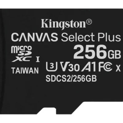 Карта пам`яті MicroSDXC 256GB UHS-I/U3 Class 10 Kingston Canvas Select Plus R100/W85MB/s (SDCS2/256GBSP)