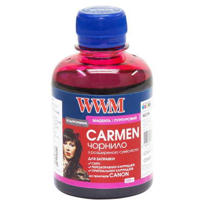 Чорнило WWM Universal Carmen для Сanon серій PIXMA iP/iX/MP/MX/MG Magenta (CU/M) 200г