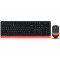 Комплект (клавіатура, мишка) бездротовий A4Tech Fstyler FG1010 Orange USB