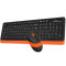 Комплект (клавіатура, мишка) бездротовий A4Tech Fstyler FG1010 Orange USB