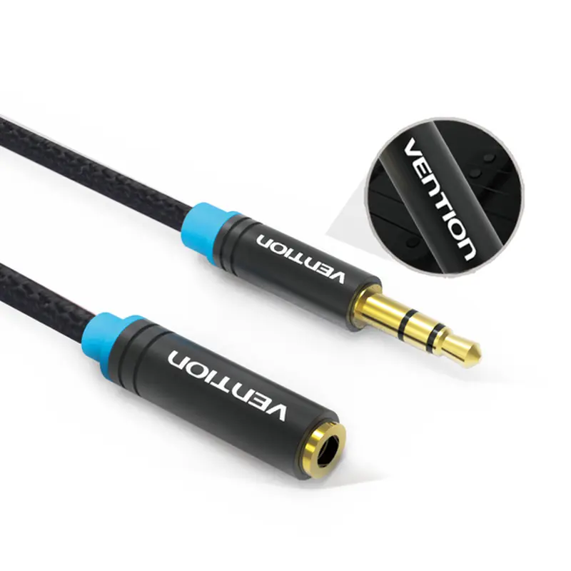Кабель Vention 3.5 мм - 3.5 мм (M/F), 1 м, Black (VAB-B06-B100-M) Кабель Vention 3.5 мм - 3.5 мм (M/F), 1 м, Black (VAB-B06-B100-M)