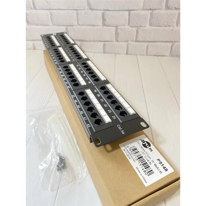 Патч-панель ATcom P5148 19" 48хRJ-45 UTP 2U cat.5е Патч-панель ATcom P5148 19" 48хRJ-45 UTP 2U cat.5е