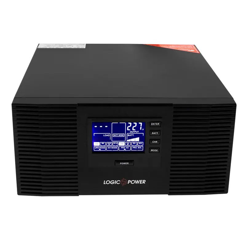Джерело безперебійного живлення LogicPower LPM-PSW-1500VA (1050 Вт), Lin.int., AVR, 2 x евро, метал Джерело безперебійного живлення LogicPower LPM-PSW-1500VA (1050 Вт), Lin.int., AVR, 2 x евро, метал