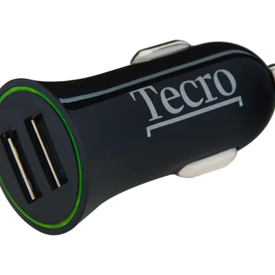 Автомобільний зарядний пристрій Tecro (2USBх2.1A) Black (TCR-0221AB)