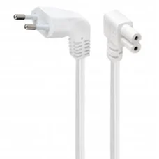 Кабель живлення Cablexpert (PC-184L-VDE-2.5M-W) CEE7/16-C7, кутовий, 2.5 м, білий