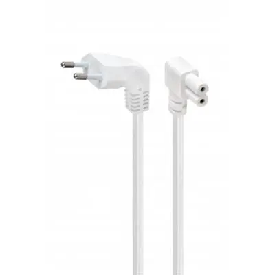 Кабель живлення Cablexpert (PC-184L-VDE-2.5M-W) CEE7/16-C7, кутовий, 2.5 м, білий Кабель живлення Cablexpert (PC-184L-VDE-2.5M-W) CEE7/16-C7, кутовий, 2.5 м, білий