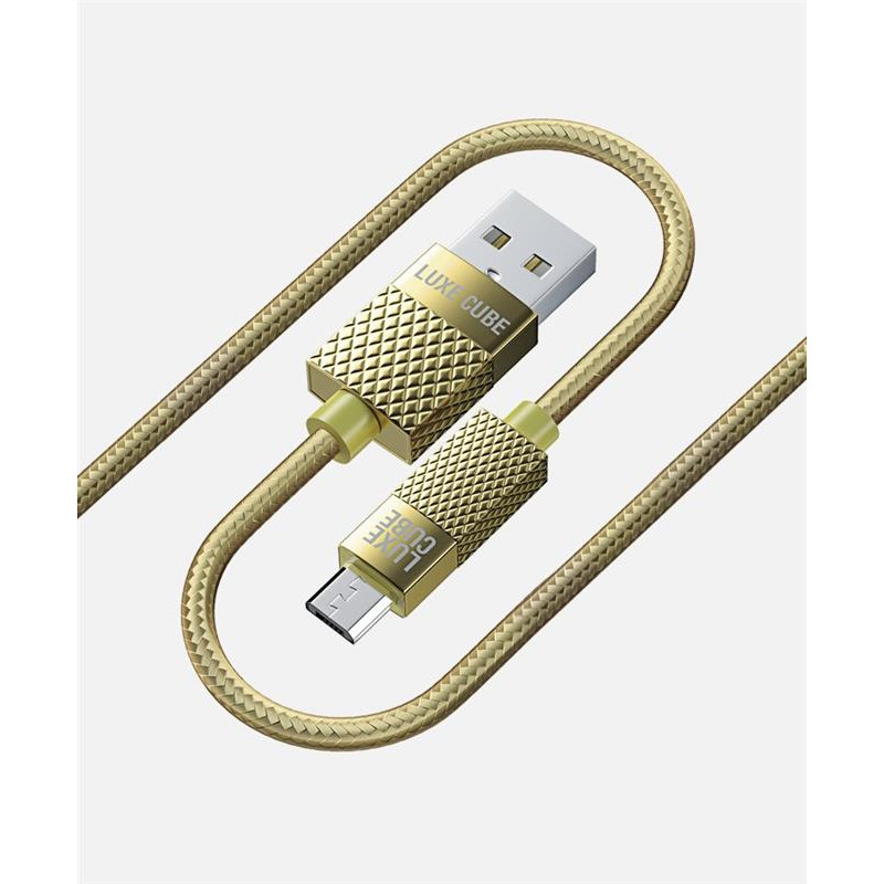 Кабель Luxe Cube Premium USB - micro USB (M/M), 1 м, золотистий (8889986489885)